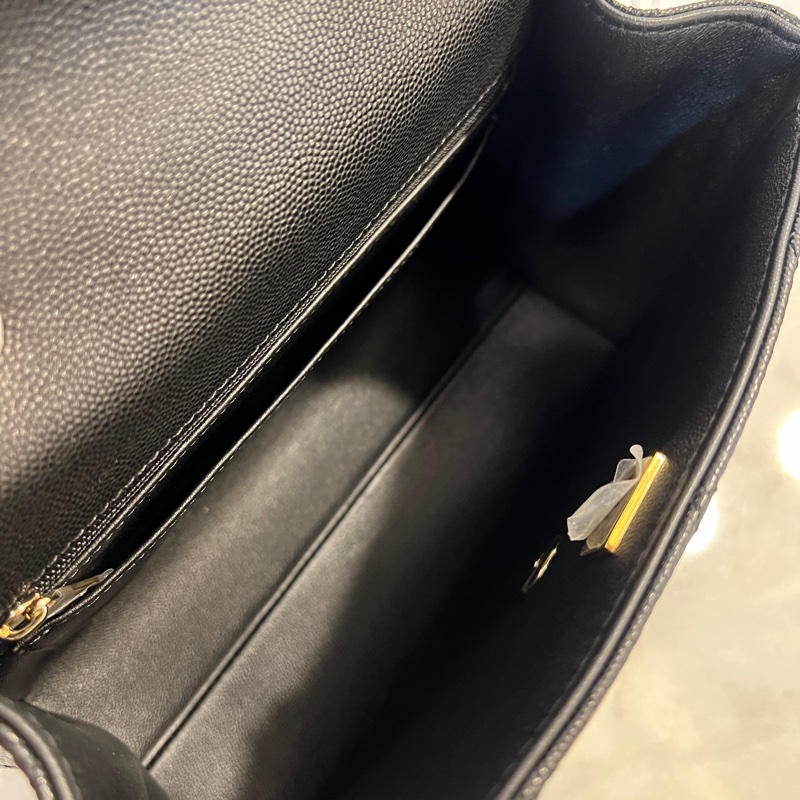 Chanel 黑荔枝皮金釦Kelly手提斜背包AS4711-11