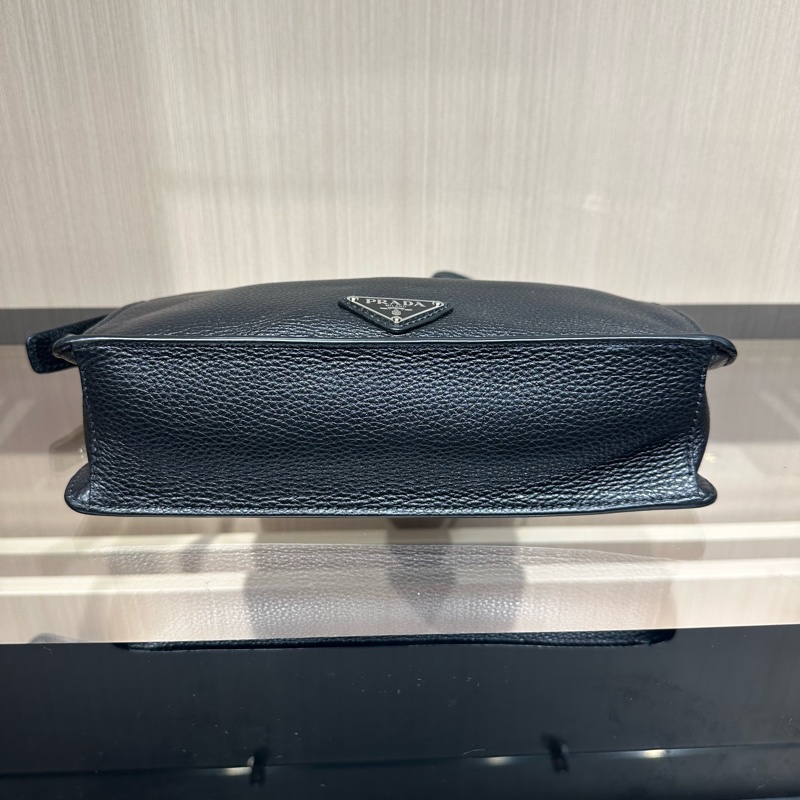 PRADA 普拉达 皮革 徽标 手拿包-7