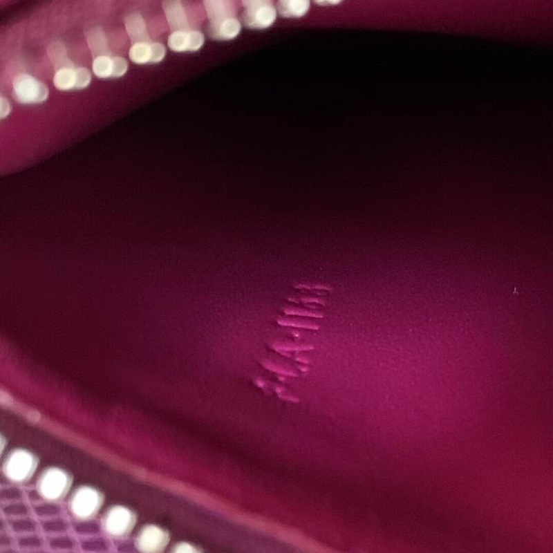 98新Celine box中號覆盆紫色蜥蜴皮銀扣單肩斜挎包-6