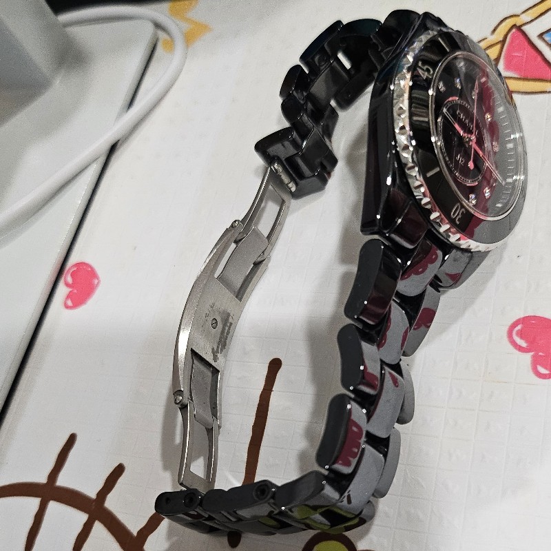 CHANEL 香奈兒(H5701) J12鑽石時標石英陶瓷腕表x黑x33mm-3