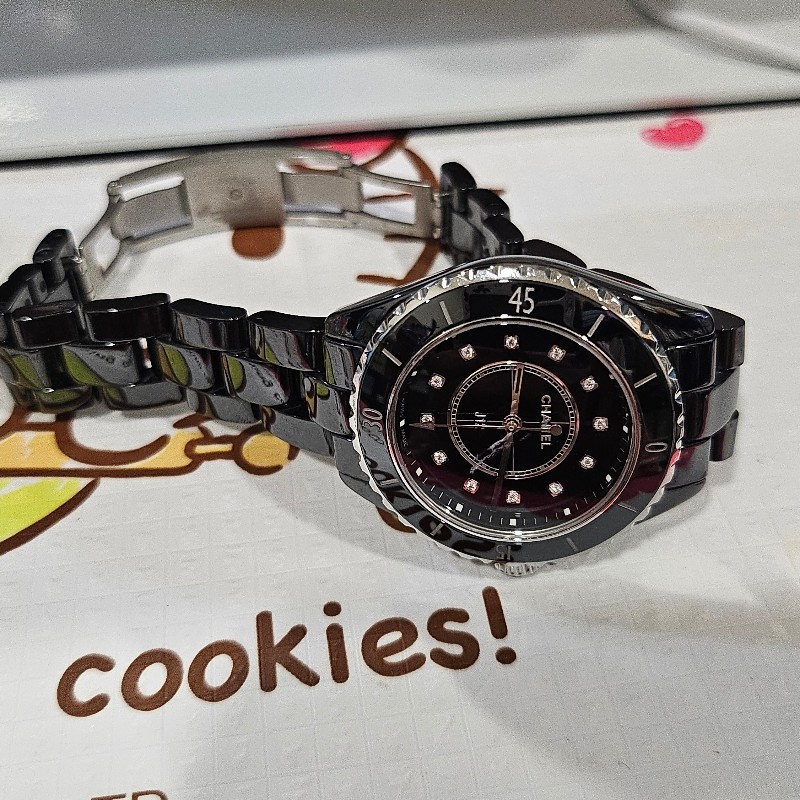 CHANEL 香奈兒(H5701) J12鑽石時標石英陶瓷腕表x黑x33mm-6