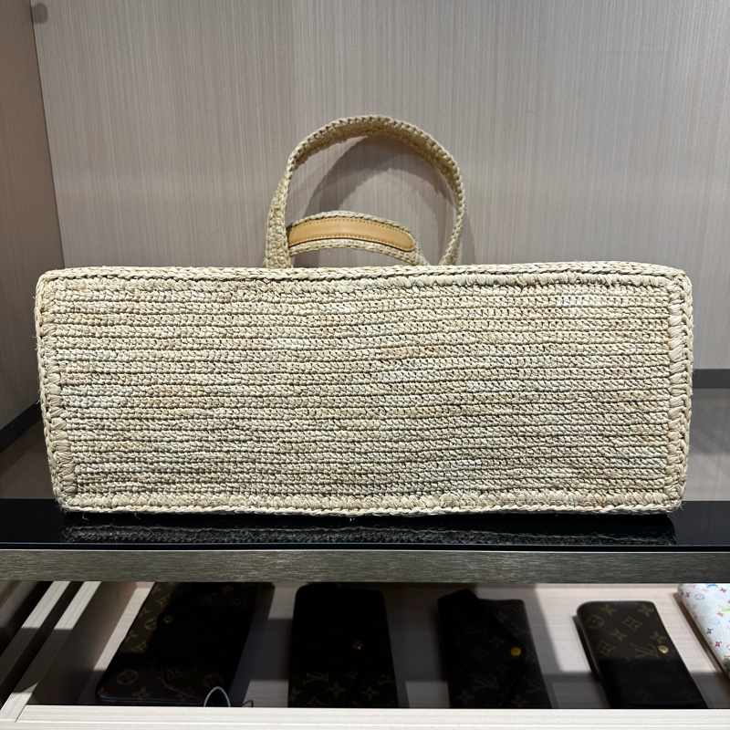 LOUIS VUITTON 路易威登拉菲草编织 托特包Tote包购物袋手提包-7