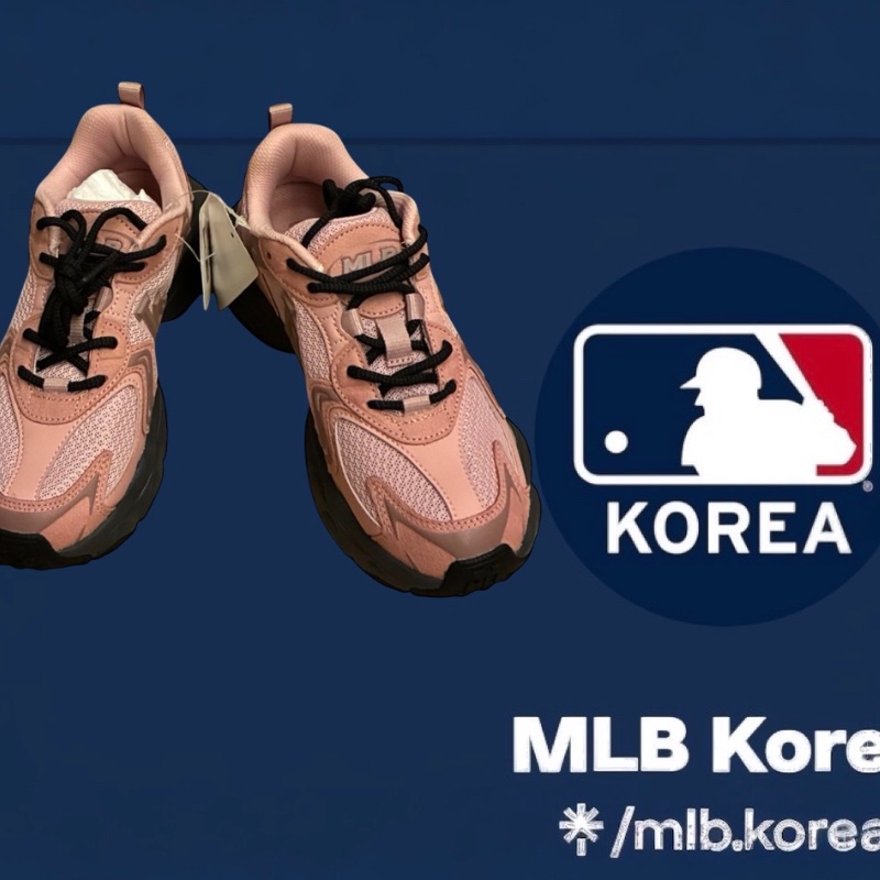 MLB Korea Chunky Runner 洛杉磯道奇隊老爹鞋 粉黑配色,本季剛上架商品(全新未穿過)-2