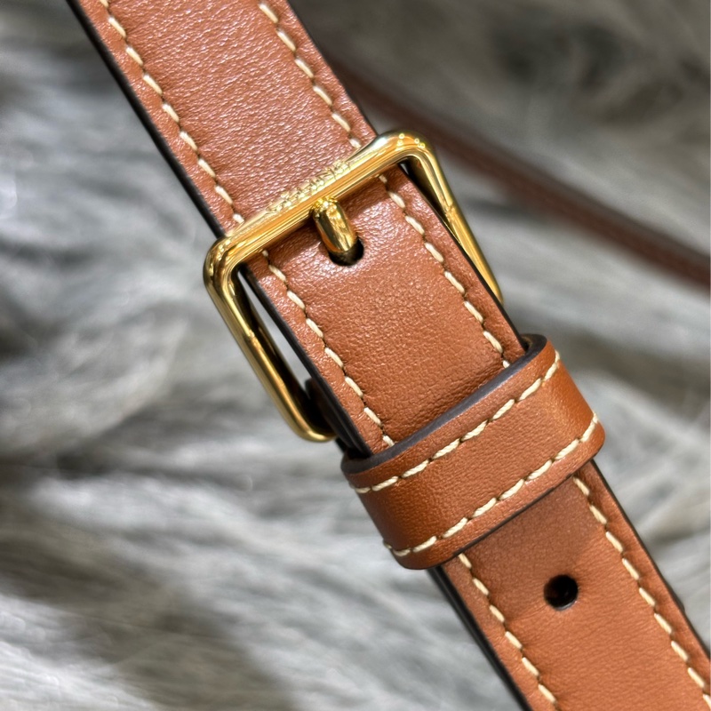 CELINE CUIR TRIOMPHE 113783 凱旋門 摩卡色 牛皮 CUIR TRIOMPHE小號水桶包 肩背包 斜背包 兩用包-19