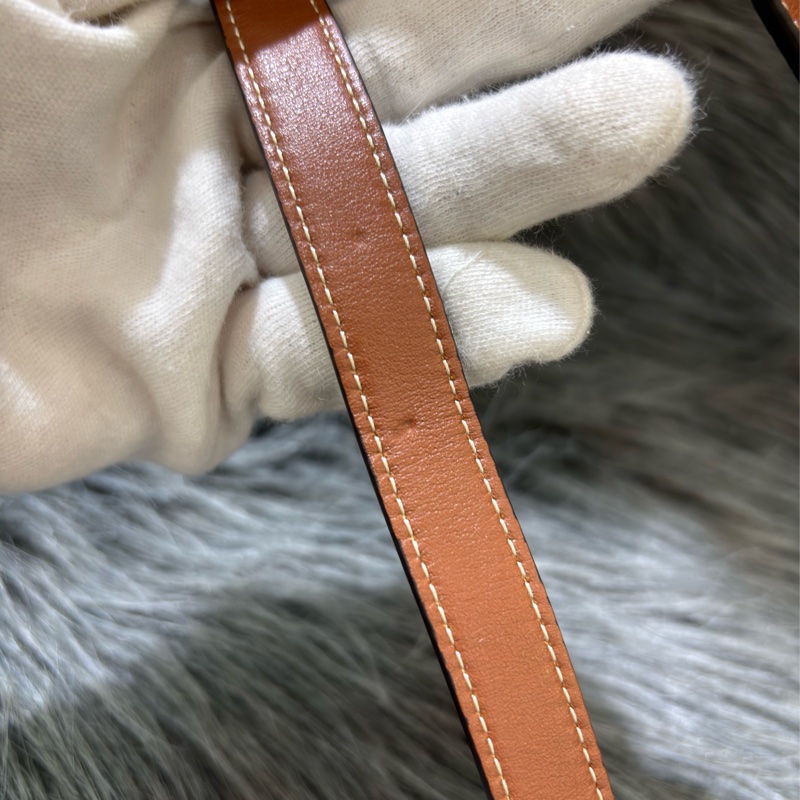 CELINE CUIR TRIOMPHE 113783 凱旋門 摩卡色 牛皮 CUIR TRIOMPHE小號水桶包 肩背包 斜背包 兩用包-21