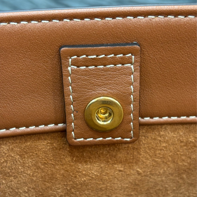 CELINE CUIR TRIOMPHE 113783 凱旋門 摩卡色 牛皮 CUIR TRIOMPHE小號水桶包 肩背包 斜背包 兩用包-28