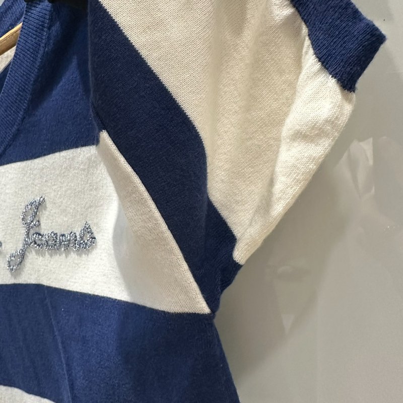 【美收精品】ARMANI 藍白針織短袖 4-212【隔月月中將轉賣至日本 上架期限30天】-5