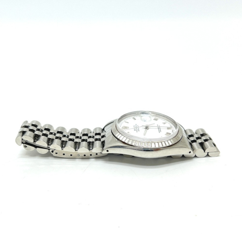 ROLEX Datejust 16030 自動手錶,不鏽鋼/白色,男士,銀色-8