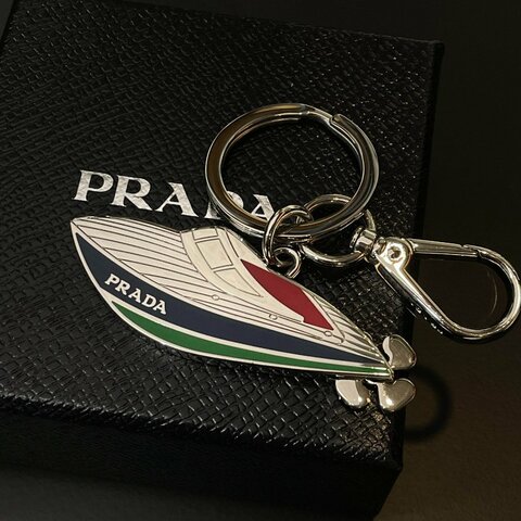 全新 現貨PRADA金屬鑰匙圈