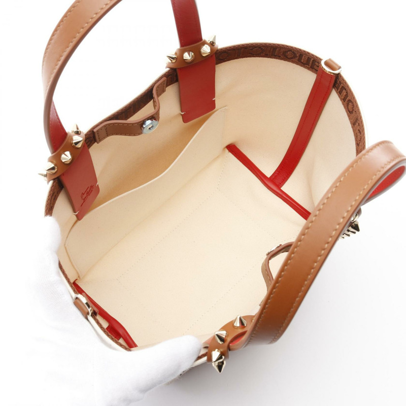 Christian Louboutin CABATA 塗鴉托特包斜背包 1255259N005 帆布-2