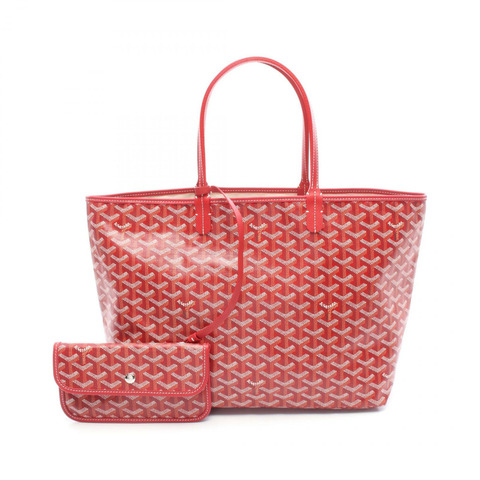 GOYARD Saint Louis PM 手提包 STLOUIPMLTY07CL07P 帆布皮革紅白二手