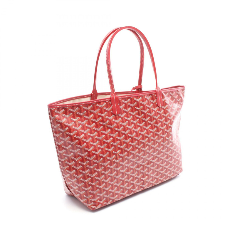 GOYARD Saint Louis PM 手提包 STLOUIPMLTY07CL07P 帆布皮革紅白二手-1