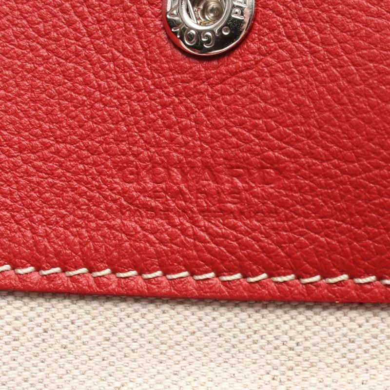 GOYARD Saint Louis PM 手提包 STLOUIPMLTY07CL07P 帆布皮革紅白二手-3