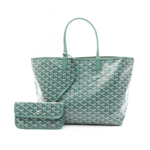 GOYARD 聖路易斯小號托特包手提包 STLOUIPMLTY07CL07P 帆布皮革 綠色
