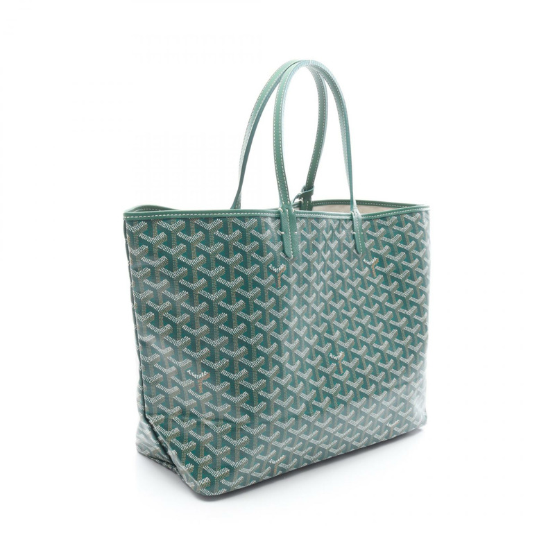 GOYARD 聖路易斯小號托特包手提包 STLOUIPMLTY07CL07P 帆布皮革 綠色-1