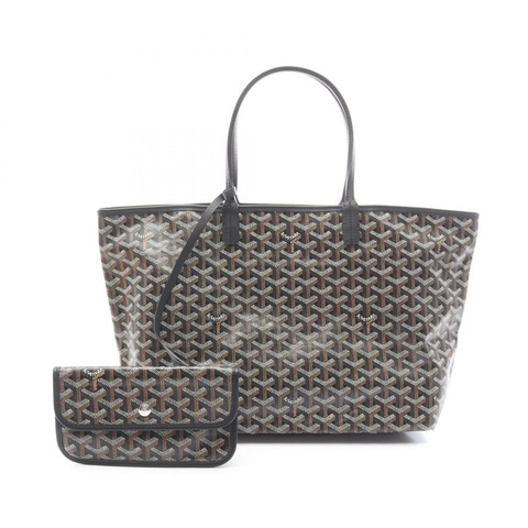 GOYARD Saint Louis PM 手提單肩包 ADM120231 帆布皮革黑色二手