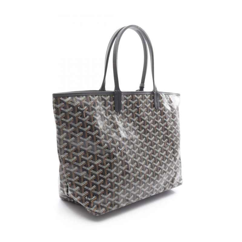 GOYARD Saint Louis PM 手提單肩包 ADM120231 帆布皮革黑色二手-1