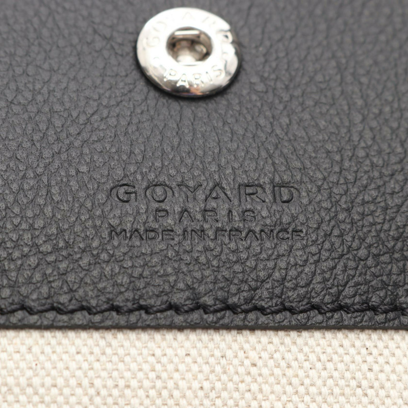 GOYARD Saint Louis PM 手提單肩包 ADM120231 帆布皮革黑色二手-3