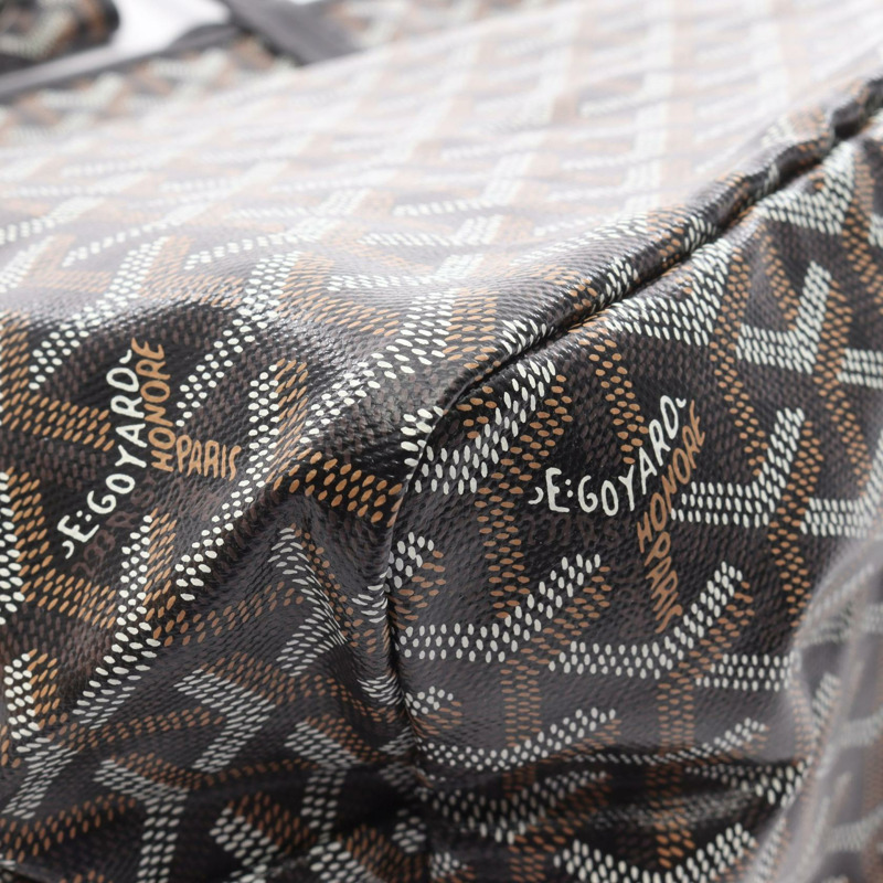 GOYARD Saint Louis PM 手提單肩包 ADM120231 帆布皮革黑色二手-4