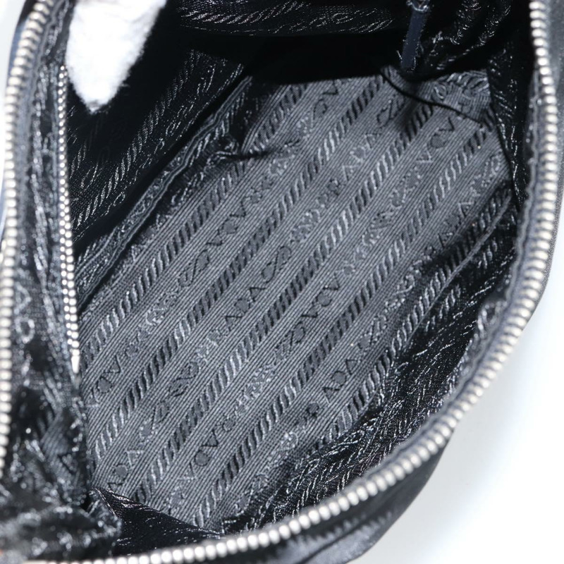 【日本直送】PRADA 單肩包 尼龍 黑色 銀色 正品 144477-10