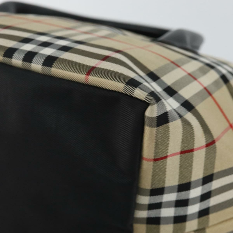 【日本直送】Burberrys Nova 格紋藍標手提包尼龍米色銀色正品 kk557-14