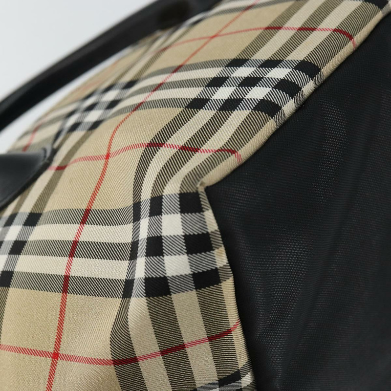 【日本直送】Burberrys Nova 格紋藍標手提包尼龍米色銀色正品 kk557-15
