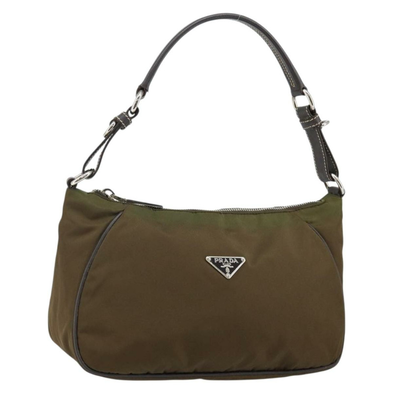 【日本直送】PRADA 單肩包 尼龍 卡其色 銀色 正品 145010-0