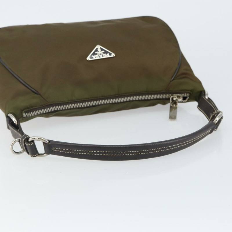 【日本直送】PRADA 單肩包 尼龍 卡其色 銀色 正品 145010-6