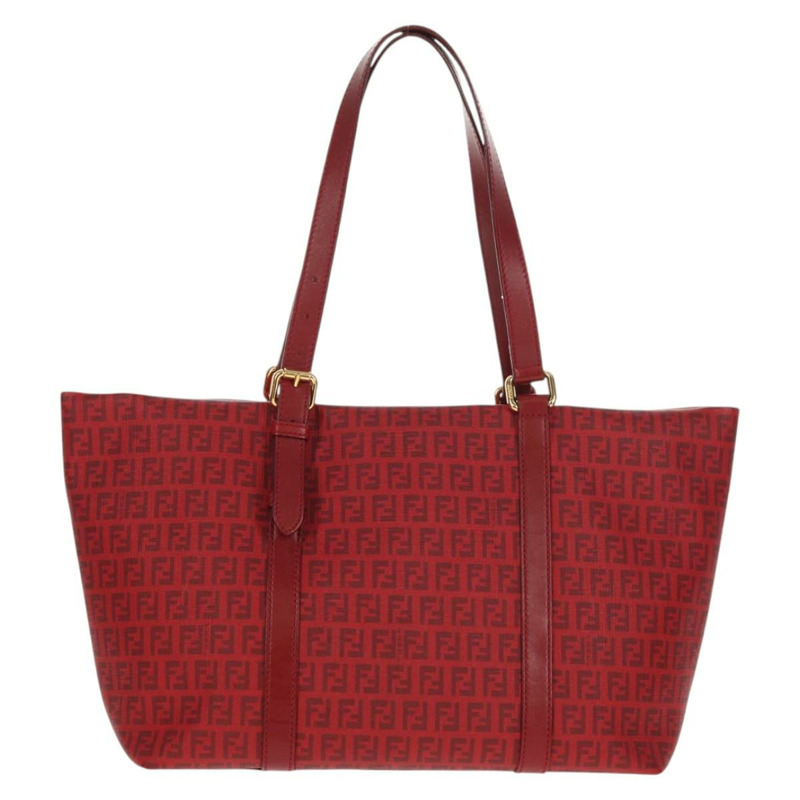 【日本直送】FENDI Zucchino 帆布托特包 PVC 紅金 正品 144978V-1