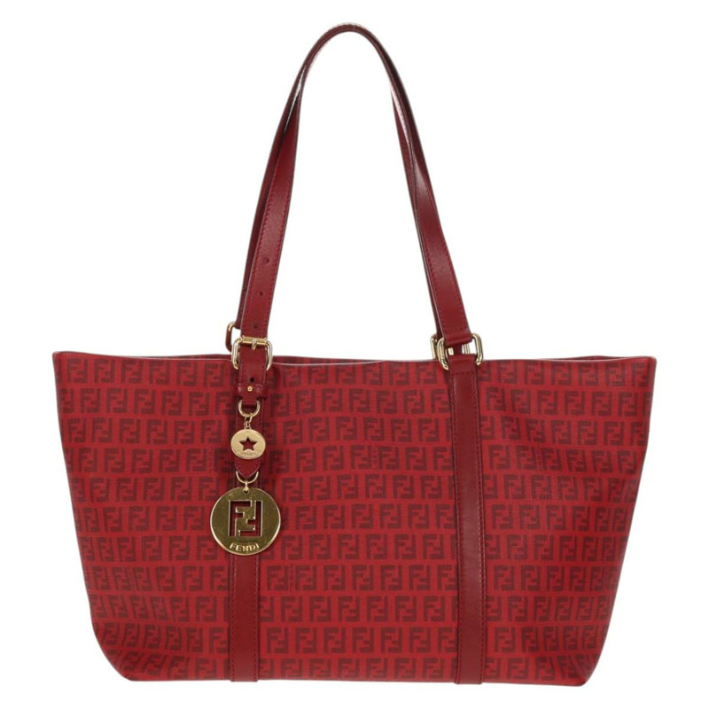 【日本直送】FENDI Zucchino 帆布托特包 PVC 紅金 正品 144978V-12
