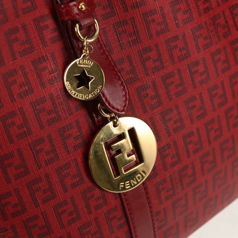 【日本直送】FENDI Zucchino 帆布托特包 PVC 紅金 正品 144978V-18