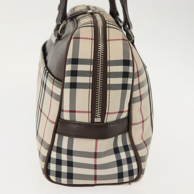 【日本直送】BURBERRY Nova 格紋肩背包 帆布 米色 銀色 正品 gh989-2