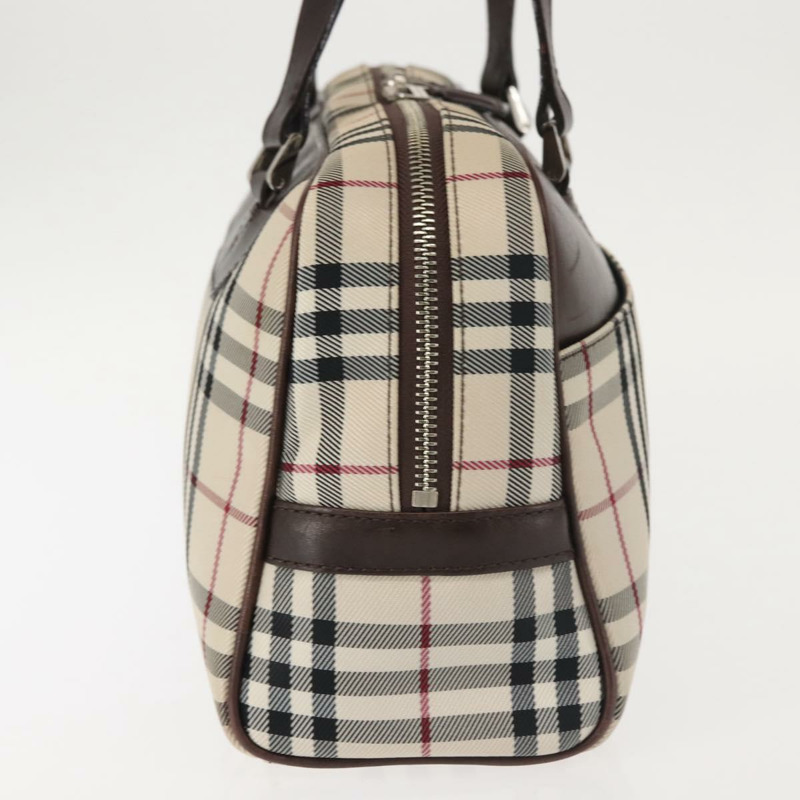 【日本直送】BURBERRY Nova 格紋肩背包 帆布 米色 銀色 正品 gh989-3