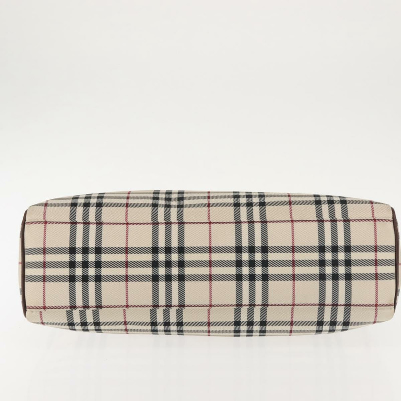 【日本直送】BURBERRY Nova 格紋肩背包 帆布 米色 銀色 正品 gh989-4