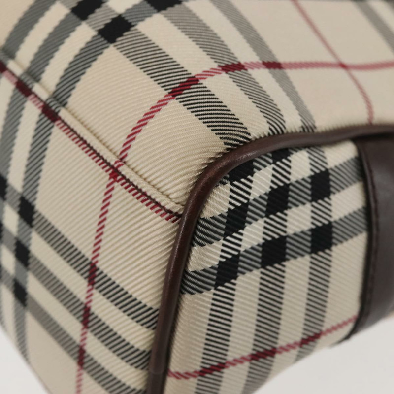 【日本直送】BURBERRY Nova 格紋肩背包 帆布 米色 銀色 正品 gh989-13