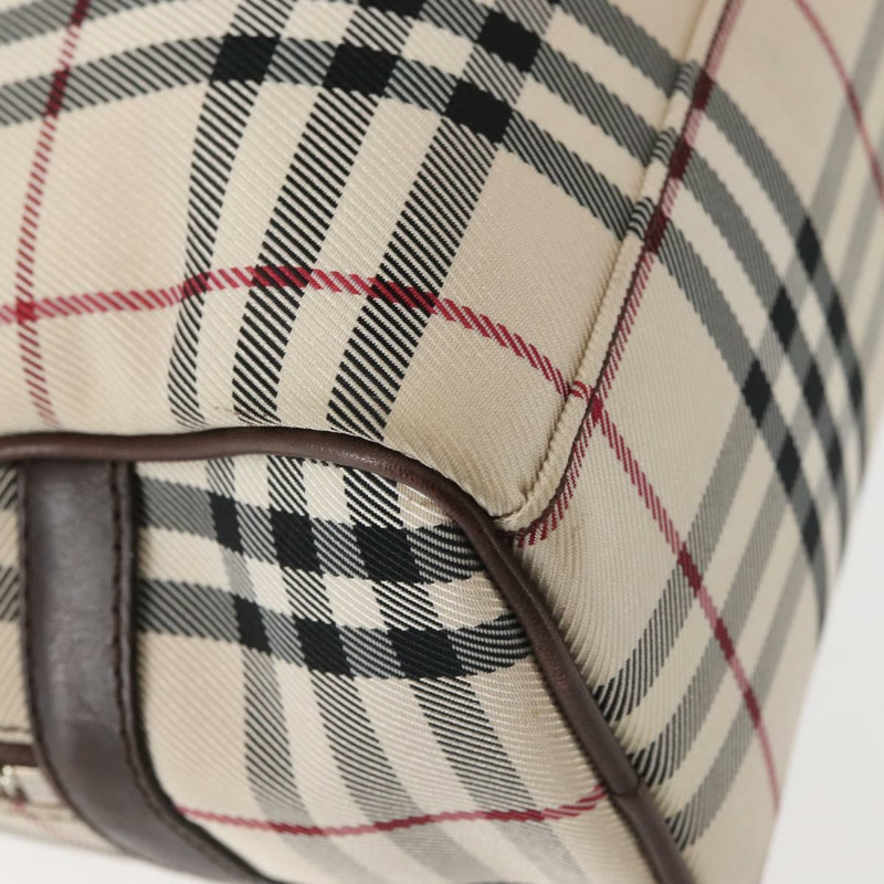 【日本直送】BURBERRY Nova 格紋肩背包 帆布 米色 銀色 正品 gh989-14