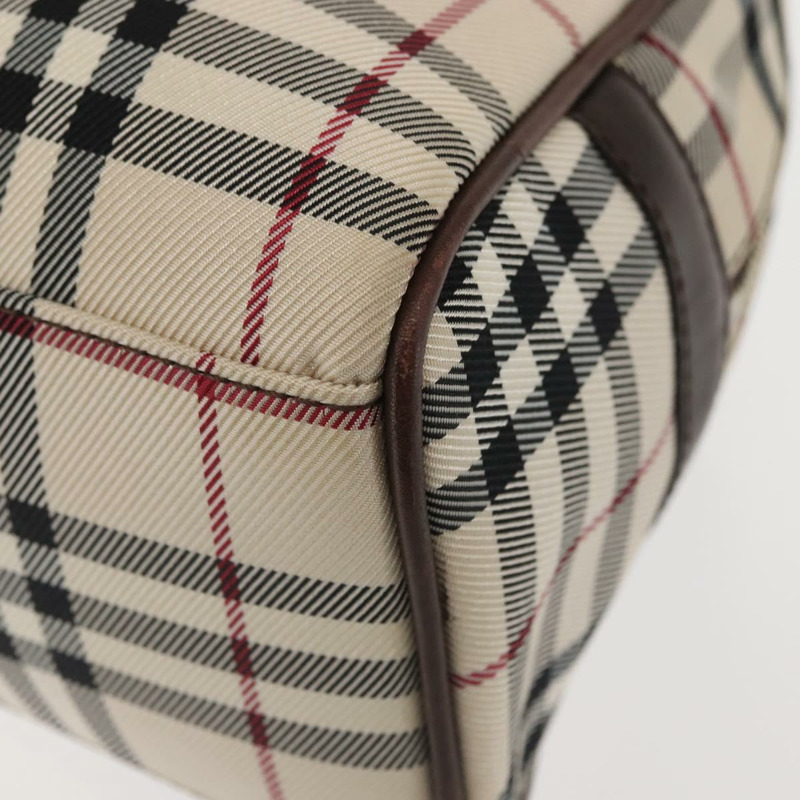 【日本直送】BURBERRY Nova 格紋肩背包 帆布 米色 銀色 正品 gh989-15