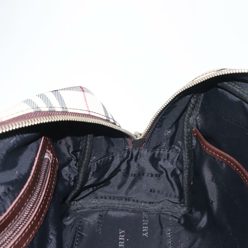 【日本直送】BURBERRY Nova 格紋肩背包 帆布 米色 銀色 正品 gh989-16