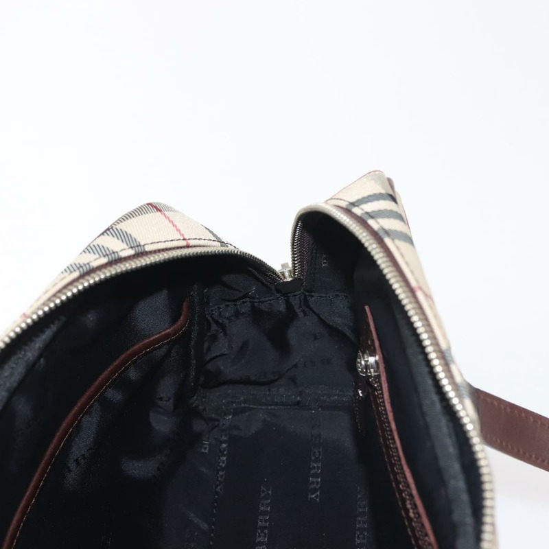 【日本直送】BURBERRY Nova 格紋肩背包 帆布 米色 銀色 正品 gh989-17
