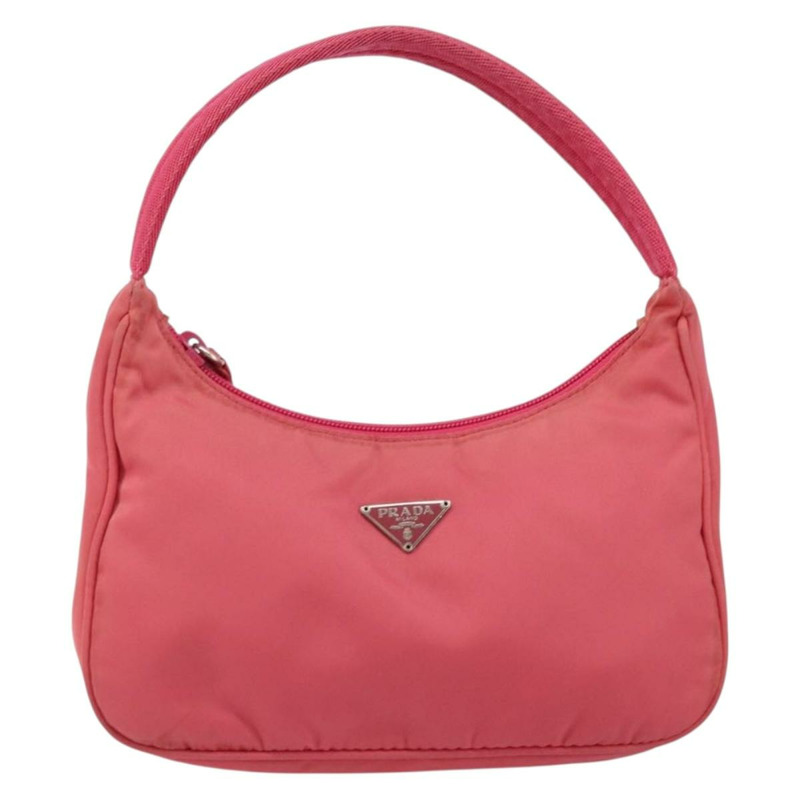 【日本直送】PRADA 手提包 尼龍 粉紅色 銀色 正品 145650-12