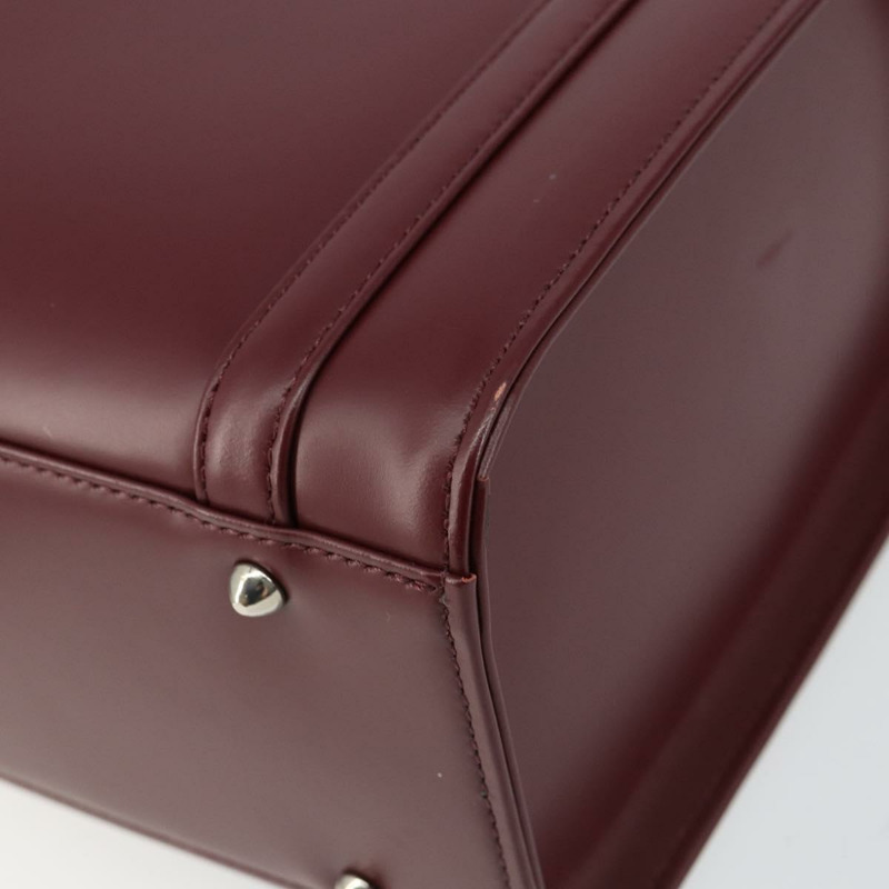 【日本直送】BURBERRY 手提包 皮革 波爾多銀色 正品 sw1572-8