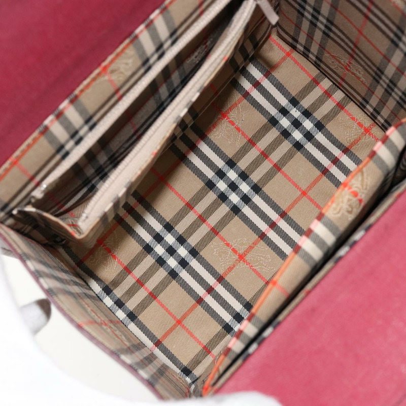 【日本直送】BURBERRY 手提包 皮革 波爾多銀色 正品 sw1572-9