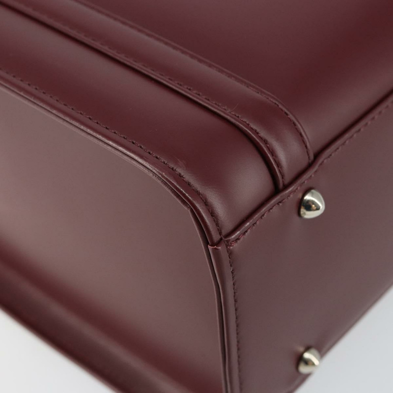 【日本直送】BURBERRY 手提包 皮革 波爾多銀色 正品 sw1572-13