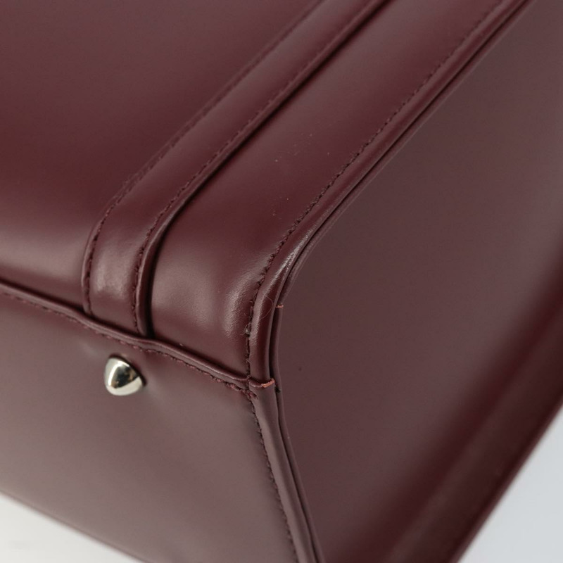 【日本直送】BURBERRY 手提包 皮革 波爾多銀色 正品 sw1572-14
