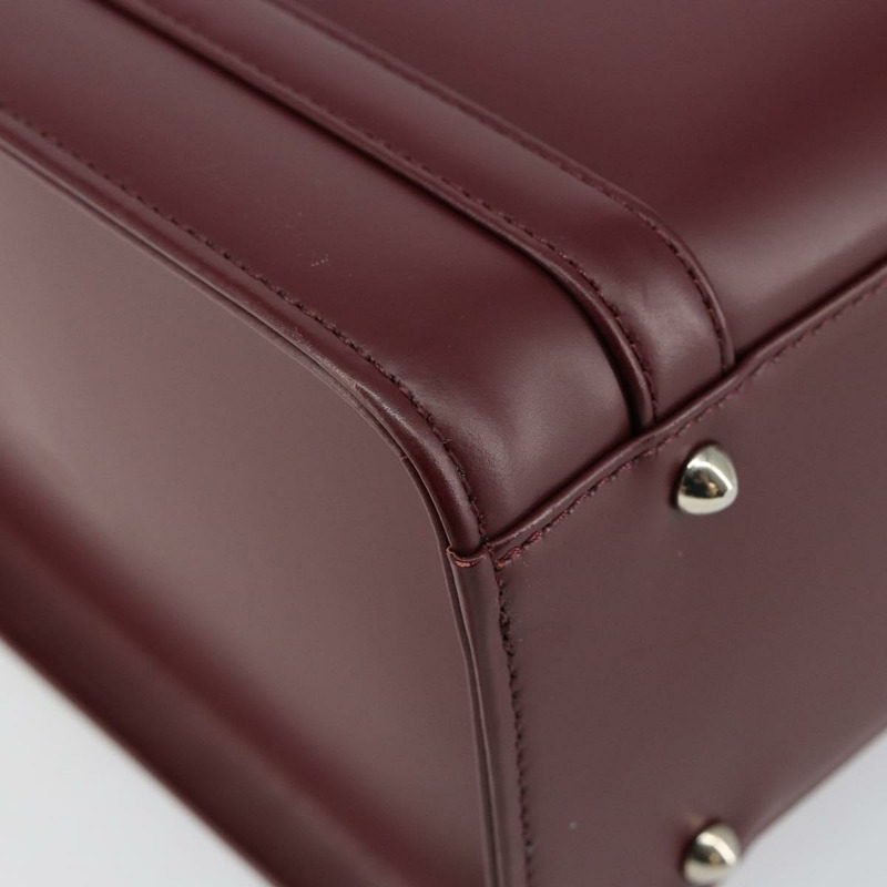 【日本直送】BURBERRY 手提包 皮革 波爾多銀色 正品 sw1572-15