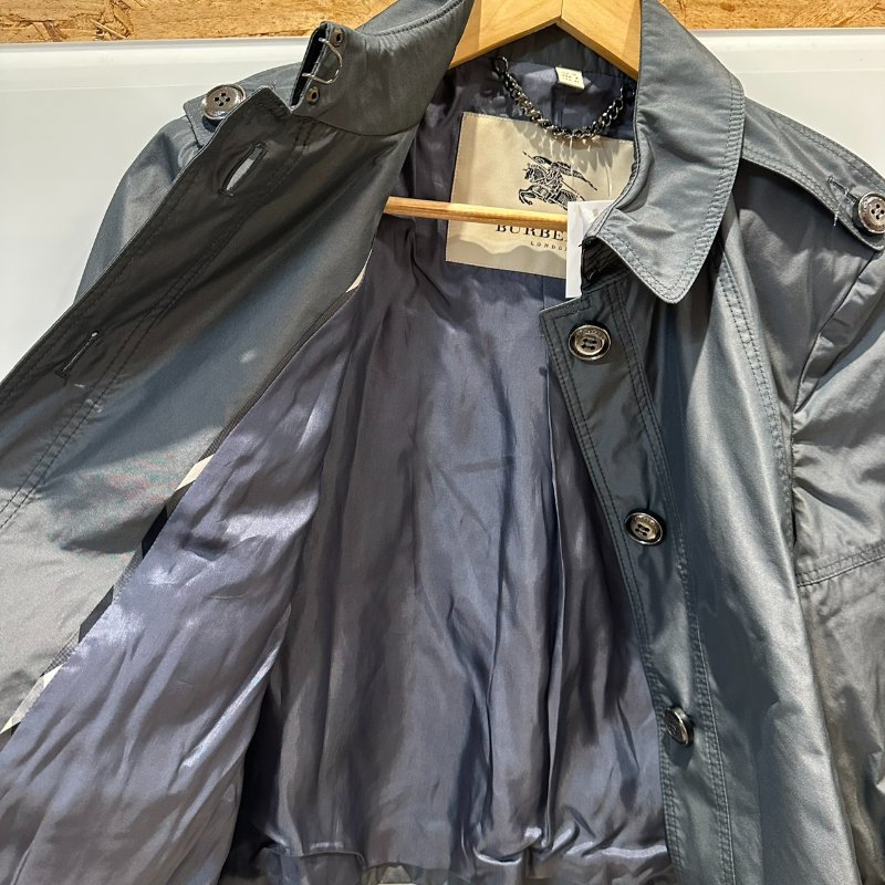 【美收精品】BURBERRY 灰色短版風衣 4-112【隔月月中將轉賣至日本 上架期限30天】-8