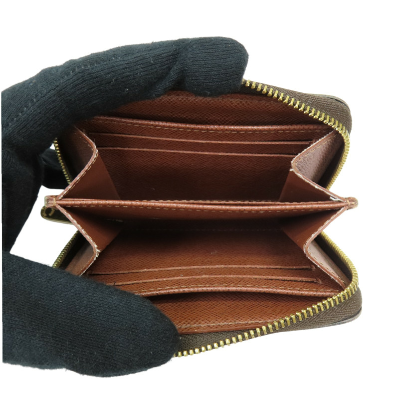 棕色 原花 帆布 Zippy Coin Purse 拉零錢包 M60067【LOUIS VUITTON LV 路易威登】 M60067-4