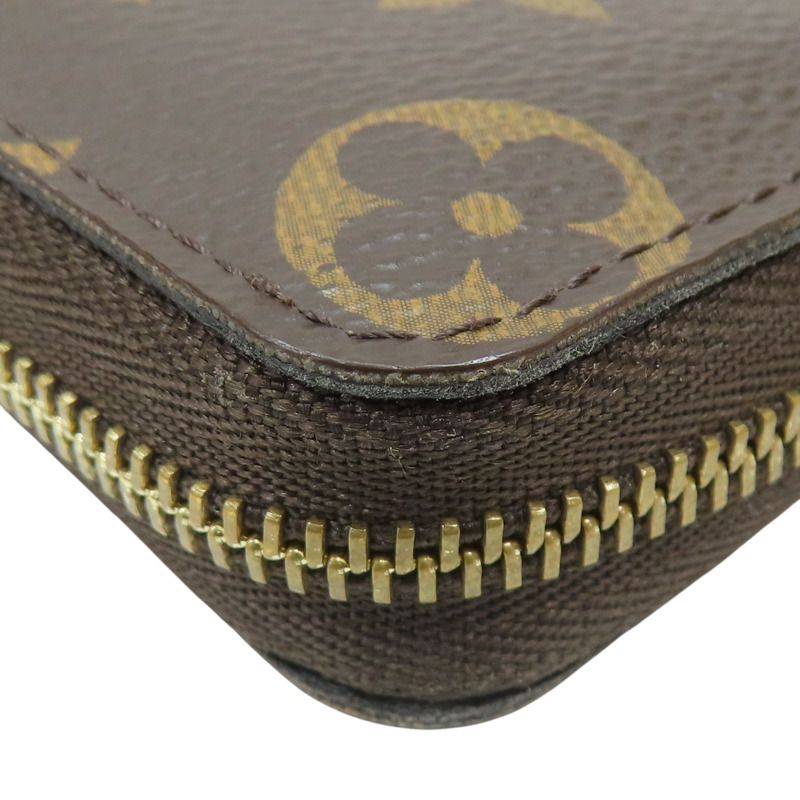 棕色 原花 帆布 Zippy Coin Purse 拉零錢包 M60067【LOUIS VUITTON LV 路易威登】 M60067-7