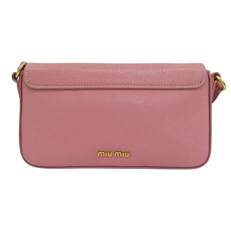 粉色牛皮 Madras 肩背包 RT0482【MIU MIU 繆繆】 RT0482-1