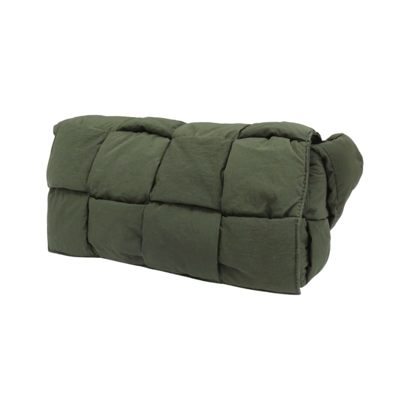 綠色 尼龍編織 Padded Tech Cassette 肩背包 628951【BOTTEGA VENETA BV 寶緹嘉】 628951-2